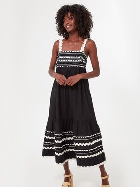 Black Ryleigh Ric Rac Sleeveless Dress